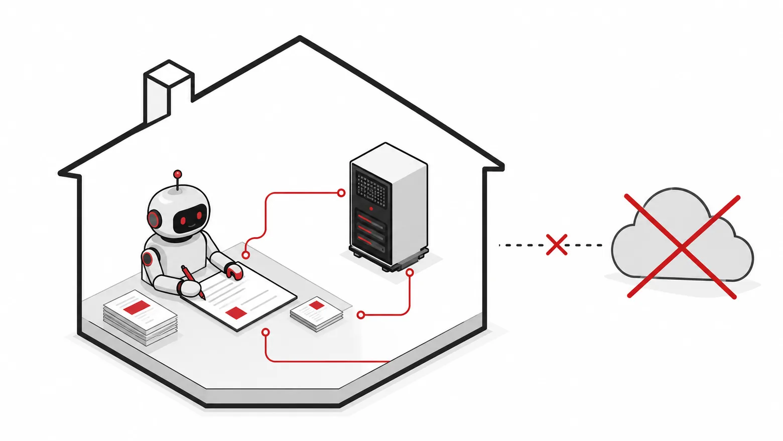 Der lokale KI-Agent arbeitet im Haus – die Cloud bleibt außen vor